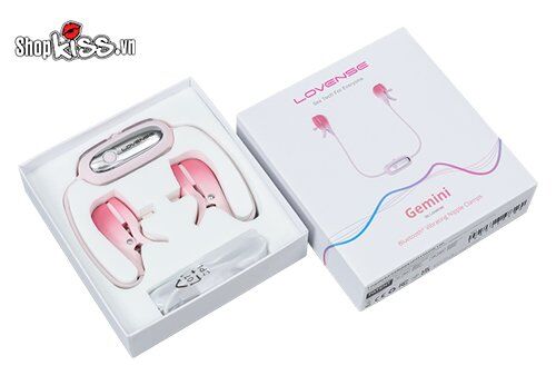 Bộ kẹp núm vú rung điều khiển app Lovense Gemini cảm giác mạnh