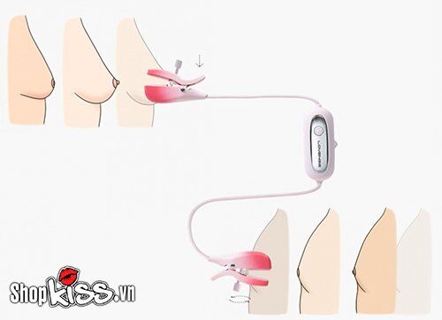 Bộ kẹp núm vú rung điều khiển app Lovense Gemini cảm giác mạnh