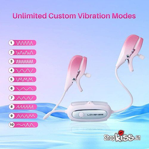 Bộ kẹp núm vú rung điều khiển app Lovense Gemini cảm giác mạnh