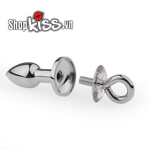 Phích cắm hậu môn kim loại lỗ móc tháo rời đồ chơi tình dục cao cấp