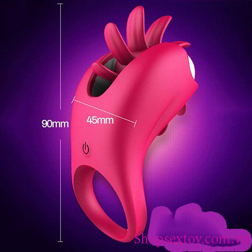 Vòng rung xoay liếm 2in1 đôi tình nhân kích thích mạnh mẽ XTS19