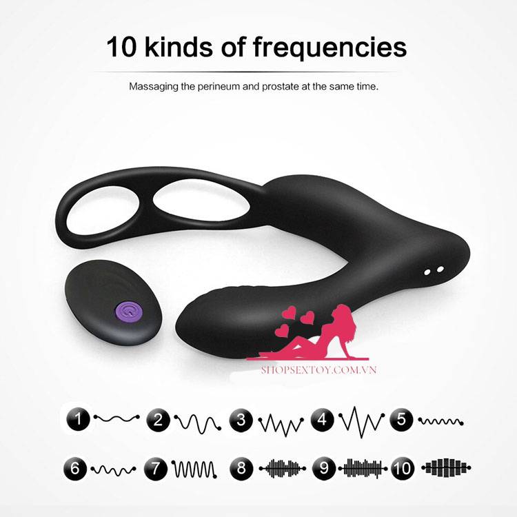 Prostate Massage Ring Warming Remote Control Silicone Toy