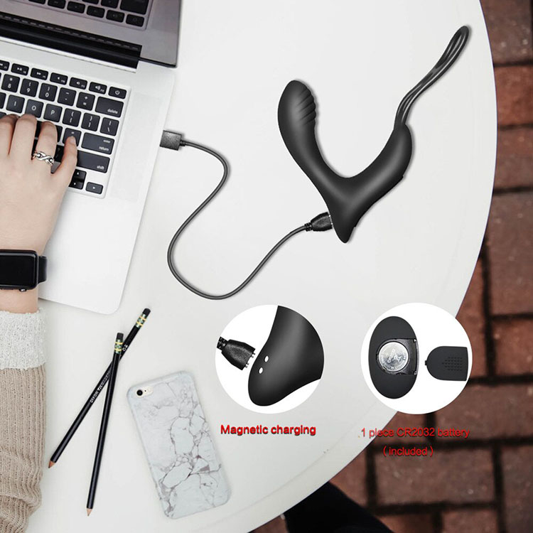 Prostate Massage Ring Warming Remote Control Silicone Toy