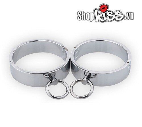 Còng tay kim loại BDSM bạo dâm siêu bền cứng khóa đôi an toàn