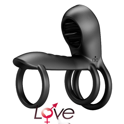 Vòng treo dương vật Prettylove Sling rung liếm đa chế độ