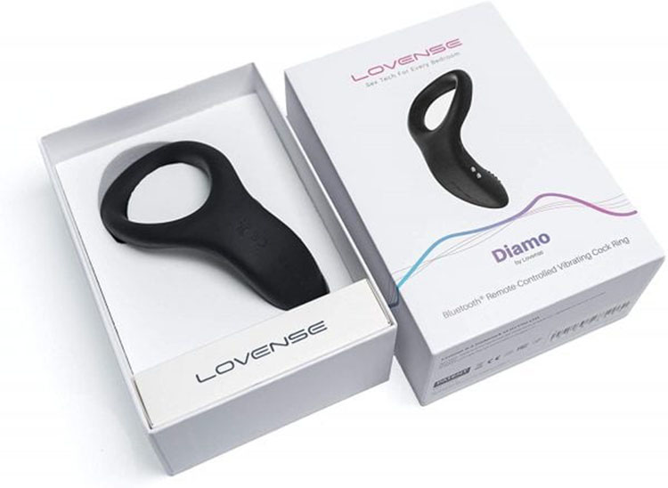 Vòng rung Lovense Diamo điều khiển từ xa app silicon y tế an toàn