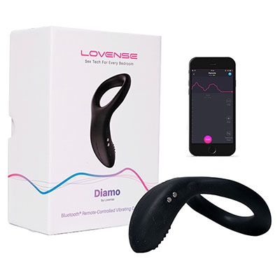 Vòng rung Lovense Diamo điều khiển từ xa app silicon y tế an toàn