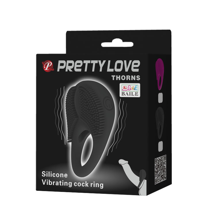 Vòng rung gai Prettylove Thorn kích thích đôi cực khoái, chất liệu mềm