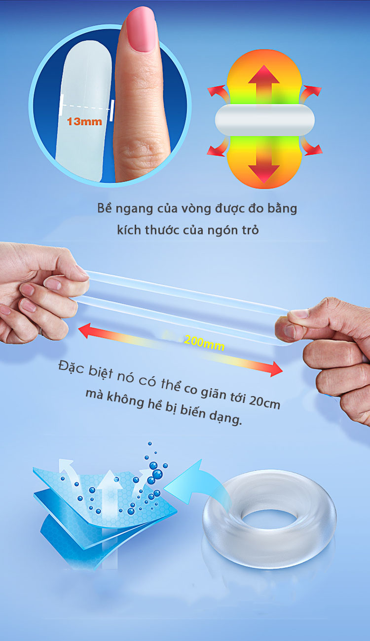 Vòng silicon Leten super cock DC70H chống xuất tinh sớm hiệu quả