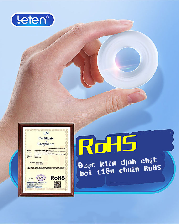 Vòng silicon Leten super cock chống xuất tinh sớm kéo dài thời gian