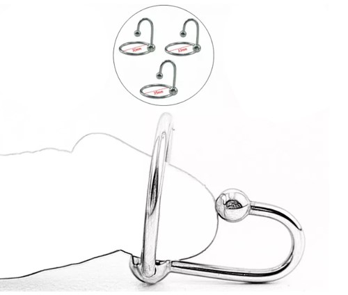 Vòng inox bi đầu khất DC70U móc thông niệu đạo nam bền đẹp