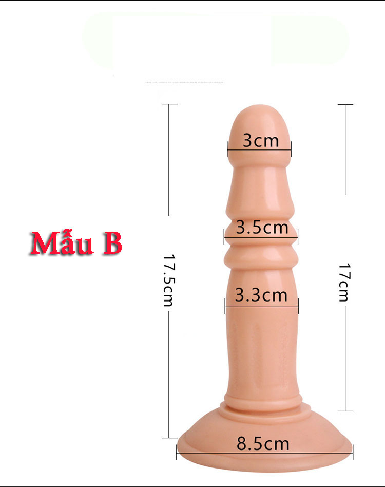 Phích hậu môn siêu mềm gắn sàn HM28 kích thước lớn massage hiệu quả