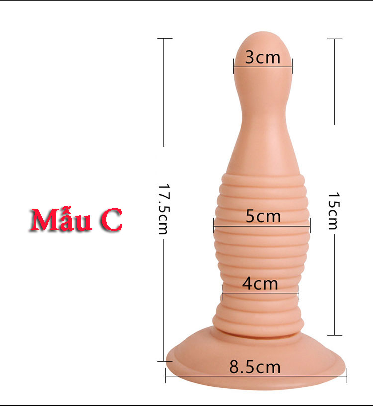 Phích hậu môn siêu mềm gắn sàn HM28 kích thước lớn massage hiệu quả