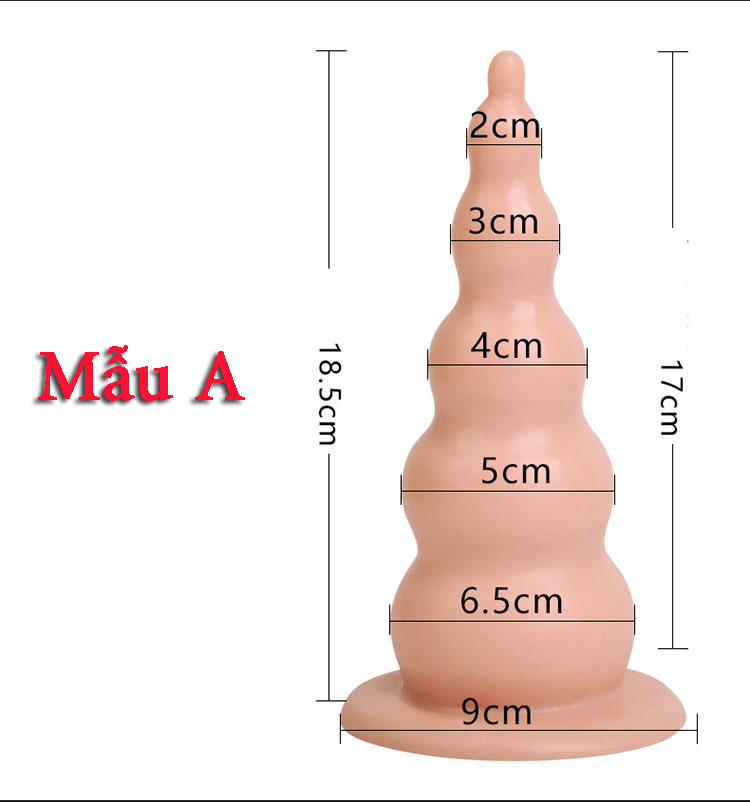 Phích hậu môn siêu mềm gắn sàn HM28 kích thước lớn massage hiệu quả