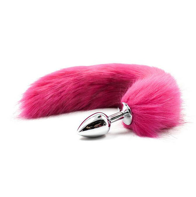 Stainless Steel Fox Tail Anal Plug Reusable Massage