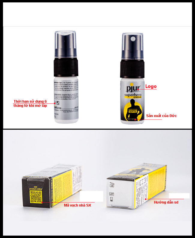 Chai xịt Pjur SuperHero Strong Đức XTS05 chống xuất tinh sớm hiệu quả