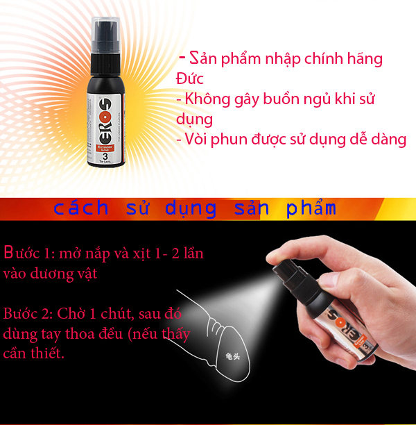 Eros 3 German Delay Spray Lasting Performance 30ml