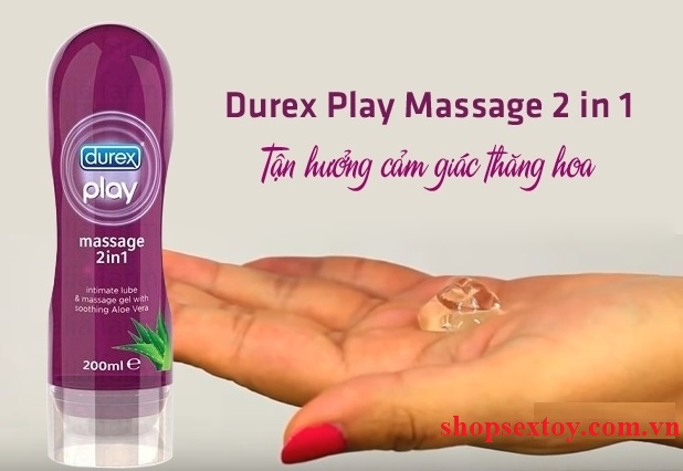 Gel bôi trơn Durex Play Massage 2in1 200ml, mềm mượt, kích thích