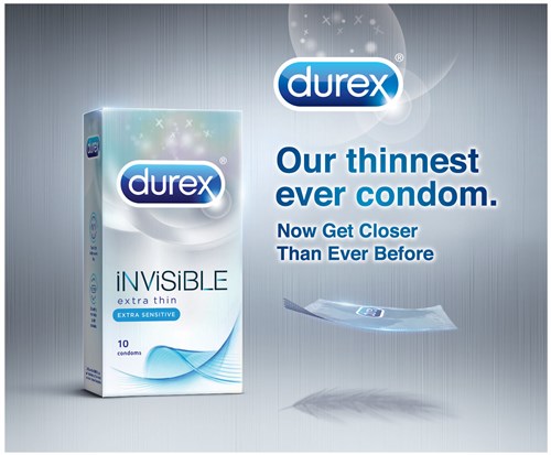 Durex Invisible Extra Thin 10s Ultra-Thin Condom