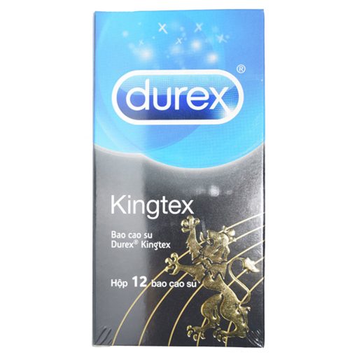 Bao cao su Durex Kingtex siêu mỏng trong suốt hộp 12 chiếc cao cấp 