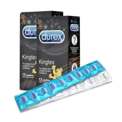 Bao cao su Durex Kingtex siêu mỏng không mùi hộp 12 cái an toàn
