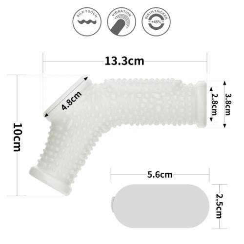 Khúc đôn silicone gai nhám Lovetoy rung tăng kích thước