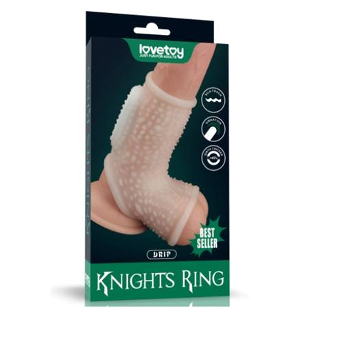 Khúc đôn silicone tròng bìu Lovetoy gai nhám có rung BD15C