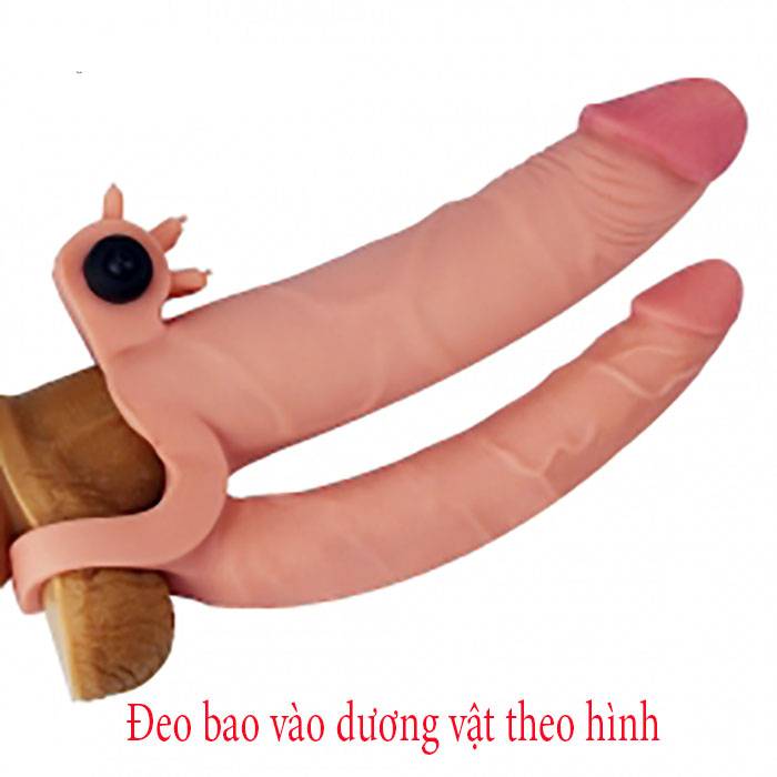 Bao đôn dên Lovetoy quai đeo 2 nhánh có rung silicon mềm