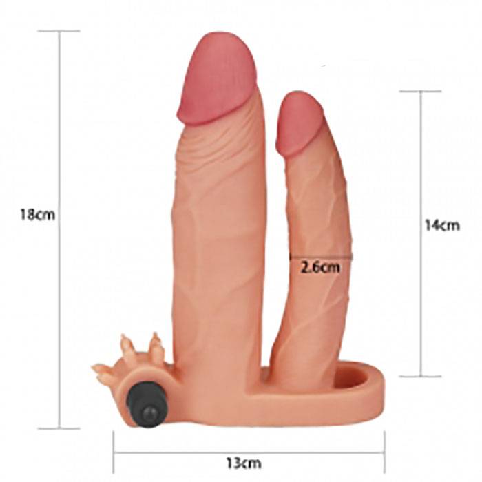 Bao đôn dên Lovetoy quai đeo 2 nhánh có rung silicon mềm