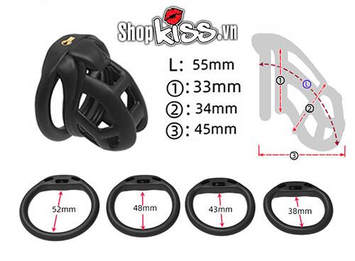 Khóa dương vật lồng chim BDSM an toàn kích thích khoái cảm