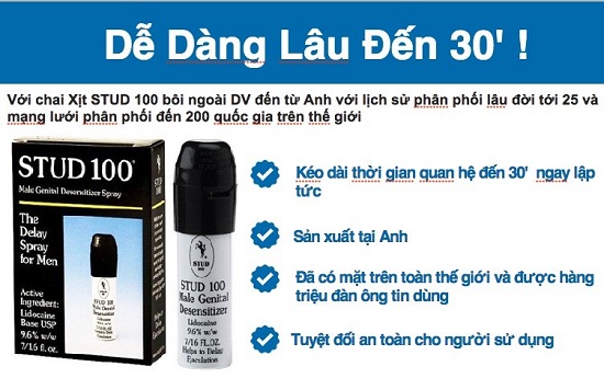 Chai Xịt Hỗ Trợ Kéo Dài Thời Gian Quan Hệ STUD 100 XTS 01