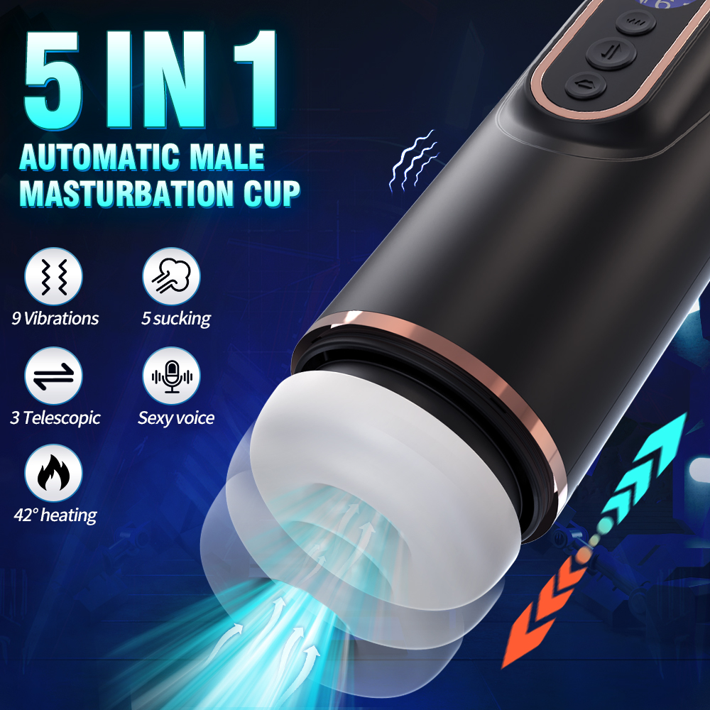 Máy Thủ Dâm Tự Động Rung Thụt Co Bóp Nhiệt Độ Tăng Khoái