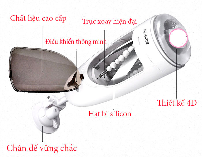 Máy Thủ Dâm Juicer Cao Cấp Tự Động Gắn Tường Rung Xoay
