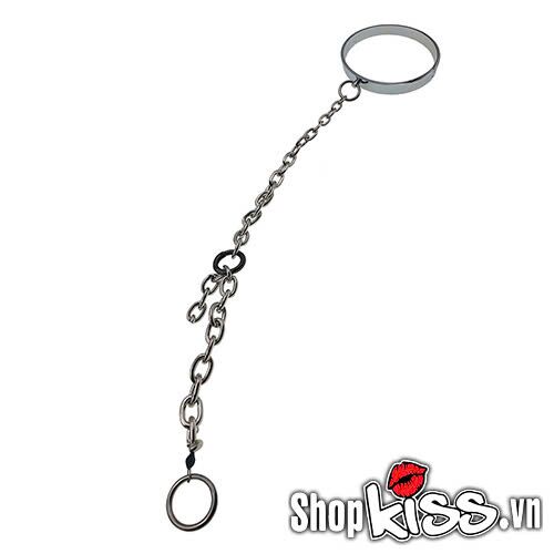 Vòng Cổ Dương Vật BDSM Nam - Dây Xích Kim Loại Kích Thích
