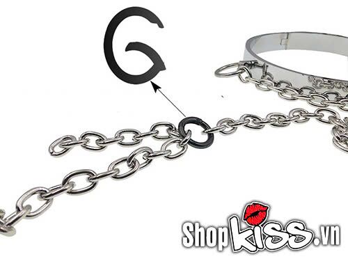  Kho sỉ Vòng cổ kim loại trói dương vật bằng dây xích dài dành cho nam – Thể loại bạo dâm BDSM cao cấp