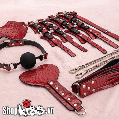 Bộ đồ chơi bạo dâm da PU cá sấu 7 món cao cấp hấp dẫn