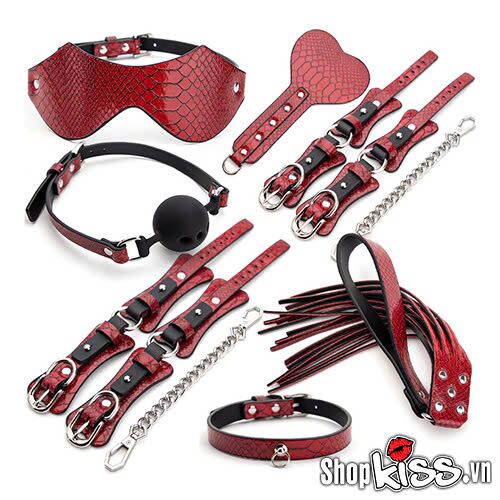 Bộ đồ chơi bạo dâm da PU cá sấu 7 món cao cấp hấp dẫn