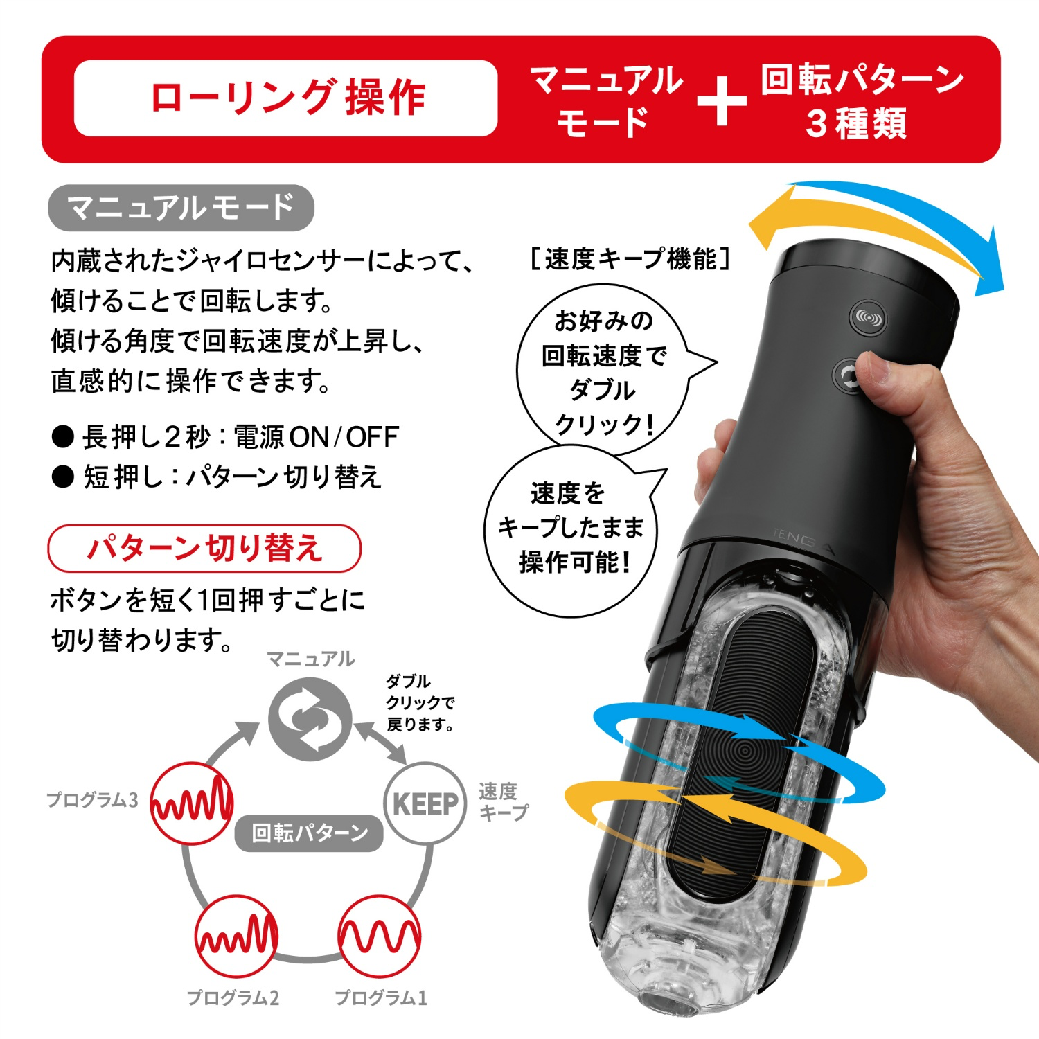 Cốc thủ dâm Flip Zero xoay rung siêu phê Tenga