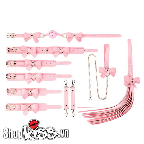  Sỉ Bộ dụng cụ bạo dâm 5 món màu hồng đính nơ  giá tốt 