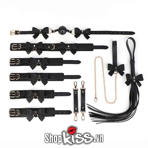 Nơi bán Bộ dụng cụ bạo dâm 5 món màu đen đính nơ cao cấp Nơi bán Bộ dụng cụ bạo dâm 5 món màu đen đính nơ cao cấp
