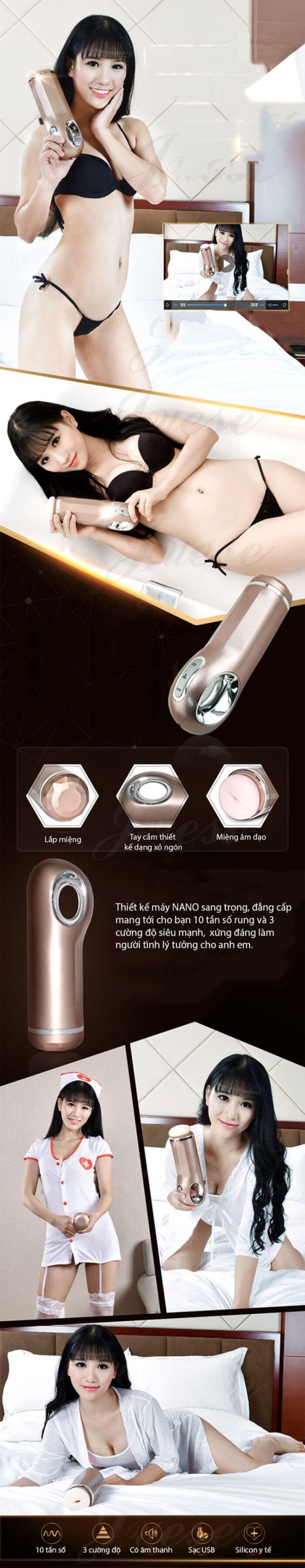 Bướm Giả Tự Động Nhật Bản Rung Rên Siêu Thật Kích Thích