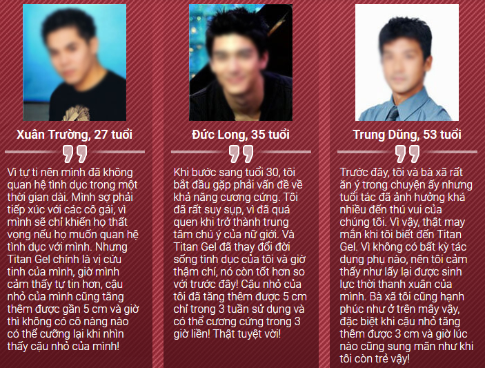 Gel Titan Nga tăng kích thước nhanh chóng hiệu quả cao Gel Titan Nga tăng kích thước nhanh chóng hiệu quả cao