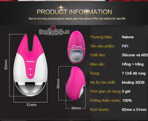 Máy mát xa Nalone Fifi 2 massage nhũ hoa âm vật nữ
