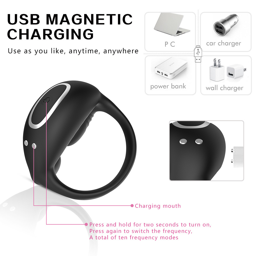 Remote Control Testicle Vibrating Ring Pleasure & Health