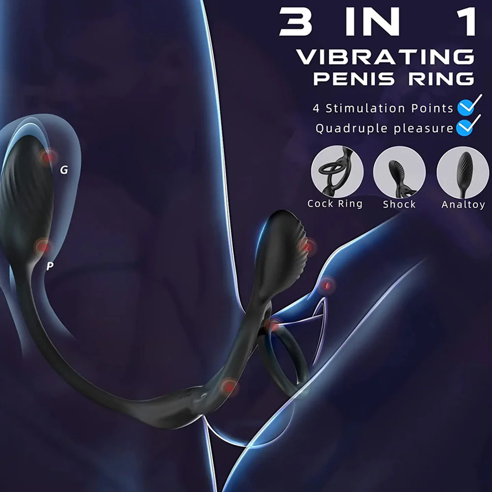 Vòng Rung Nam Điều Khiển Xa Kích Thích Hậu Môn Cock Lock