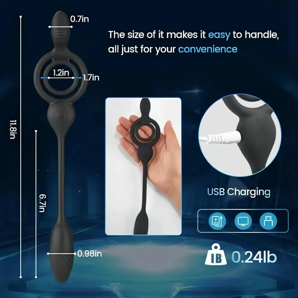 Vòng Rung Nam Điều Khiển Xa Kích Thích Hậu Môn Cock Lock