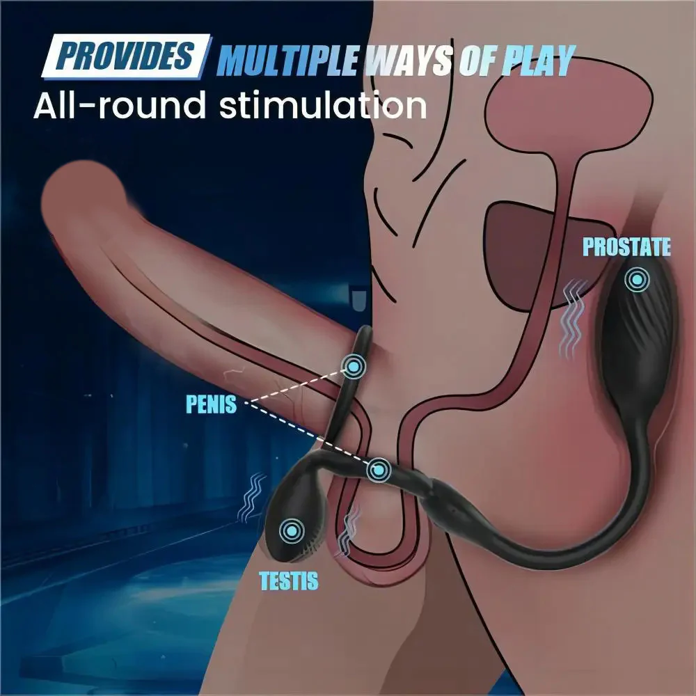 Vòng Rung Nam Điều Khiển Xa Kích Thích Hậu Môn Cock Lock