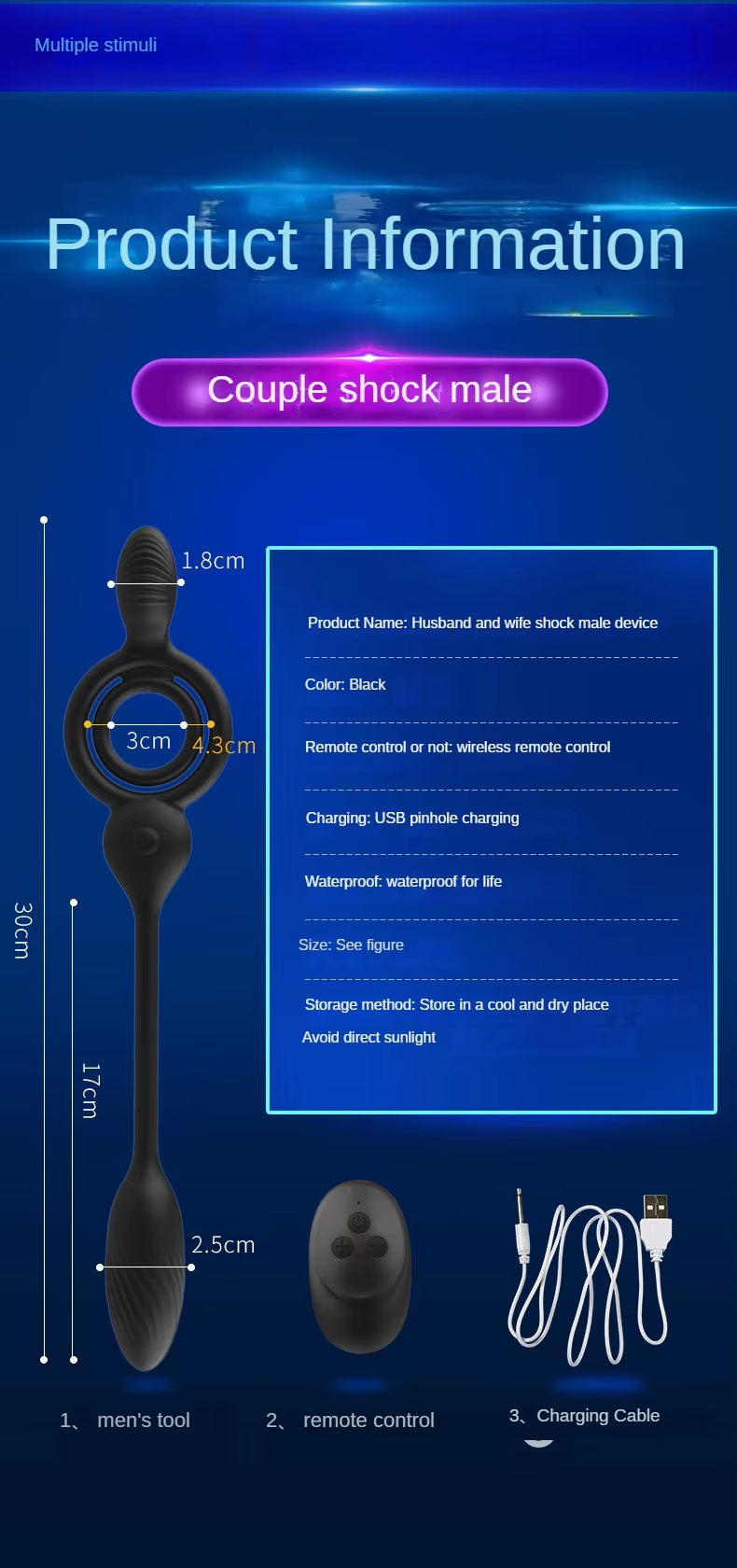 Vòng Rung Nam Điều Khiển Xa Kích Thích Hậu Môn Cock Lock