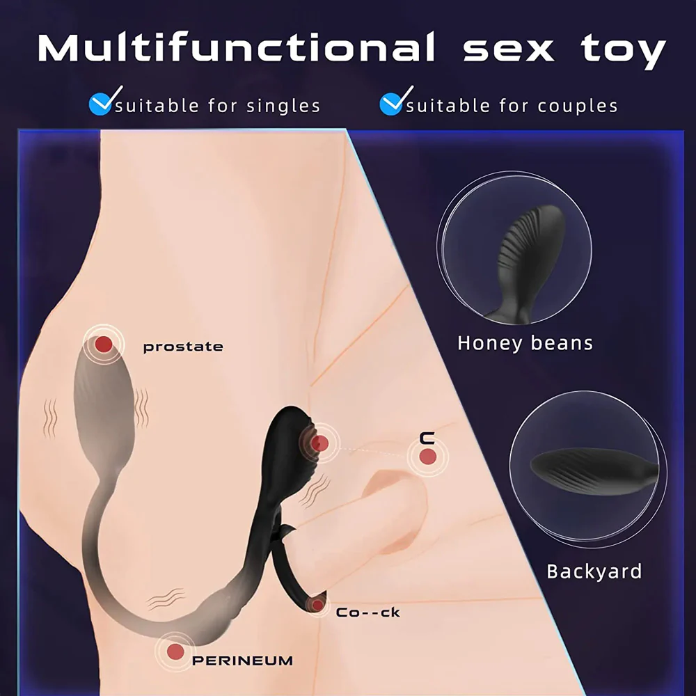 Vòng Rung Nam Điều Khiển Xa Kích Thích Hậu Môn Cock Lock