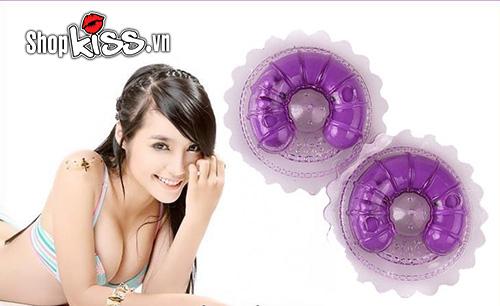 Dụng cụ mát xa nhũ hoa mini silicon rung mạnh kích thích nữ